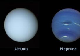 Uranus and Neptune The 7 th and 8 th planets from the sun. Mostly made of gases.