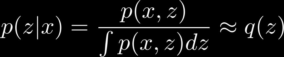 Approximating p(z x) The integral in the expression for p(x) may not be easily computed But we