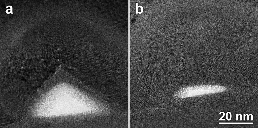 graphite, and for ease of feature identification, but similar results are seen across the sample. Figure 4: Graphite appears to be especially sensitive to ion beam damage.