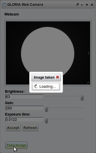 shown in a new window, where users can download the image to their computer. Figure 6: Action of take image button.