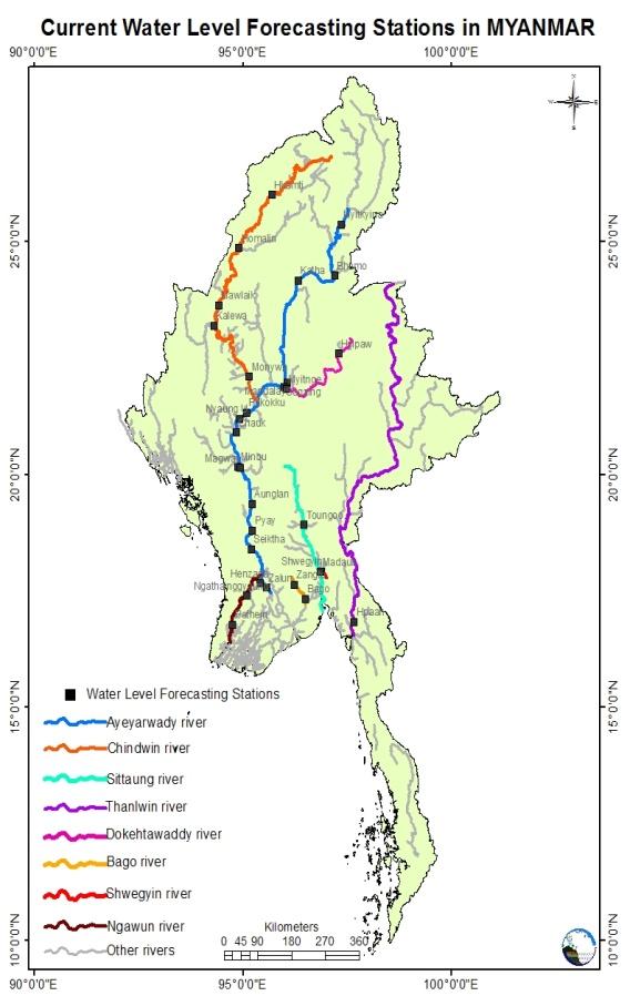 2012 Flood 3 rd Highest (1966 2012) of Shwegyin of Shwegyin