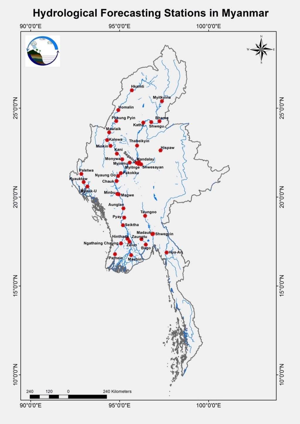 Responsibility of DMH for Flood Forecasting System in Myanmar 70 Hydrological Monitoring
