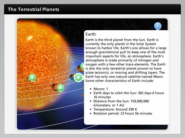 Earth Earth is the third planet from the Sun. Earth is currently the only planet in the Solar System known to harbor life.