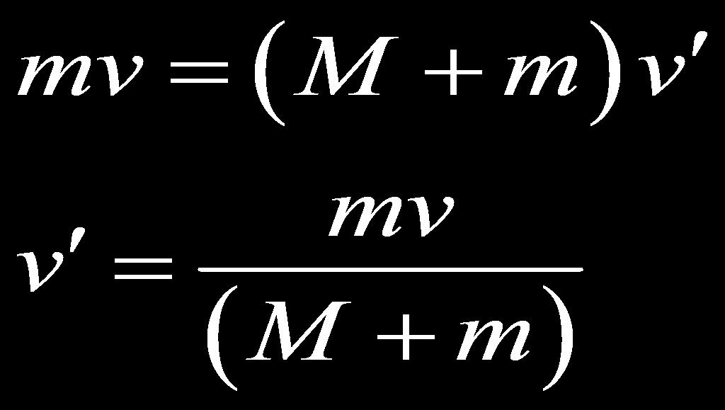 Ballistic Pendulum Using Conservation of Momentum at the impact point: l m v M v M = 0 l lcosθ θ Right after the