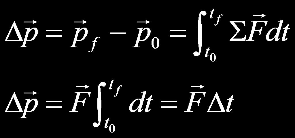 The equation simplifies to: Define Impulse as: The Impulse Momentum equation is then: Impulse is a
