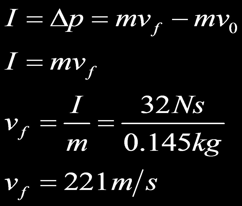 15 A force described by F(t) = 190t 189t 2 is applied by a bat to a 0.