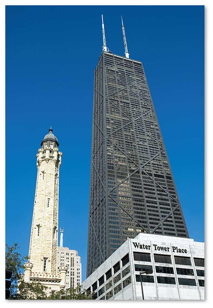 John Hancock Center, Chicago Figure 13-11: The John Hancock Center and neighboring buildings have commercial services