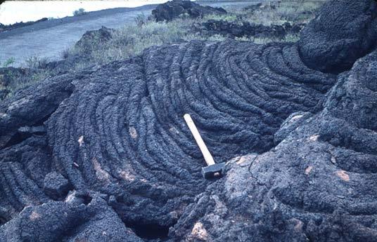 Lava flows: non explosive magma eruptions, basaltic,