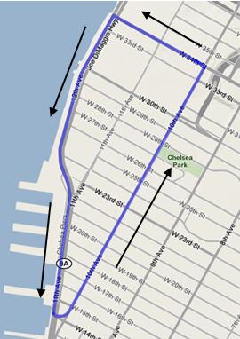 4 mile loop of Manhattan (see figure 2). This number of drivers constituted approximately 2% of the total vehicle flow through the road of interest.