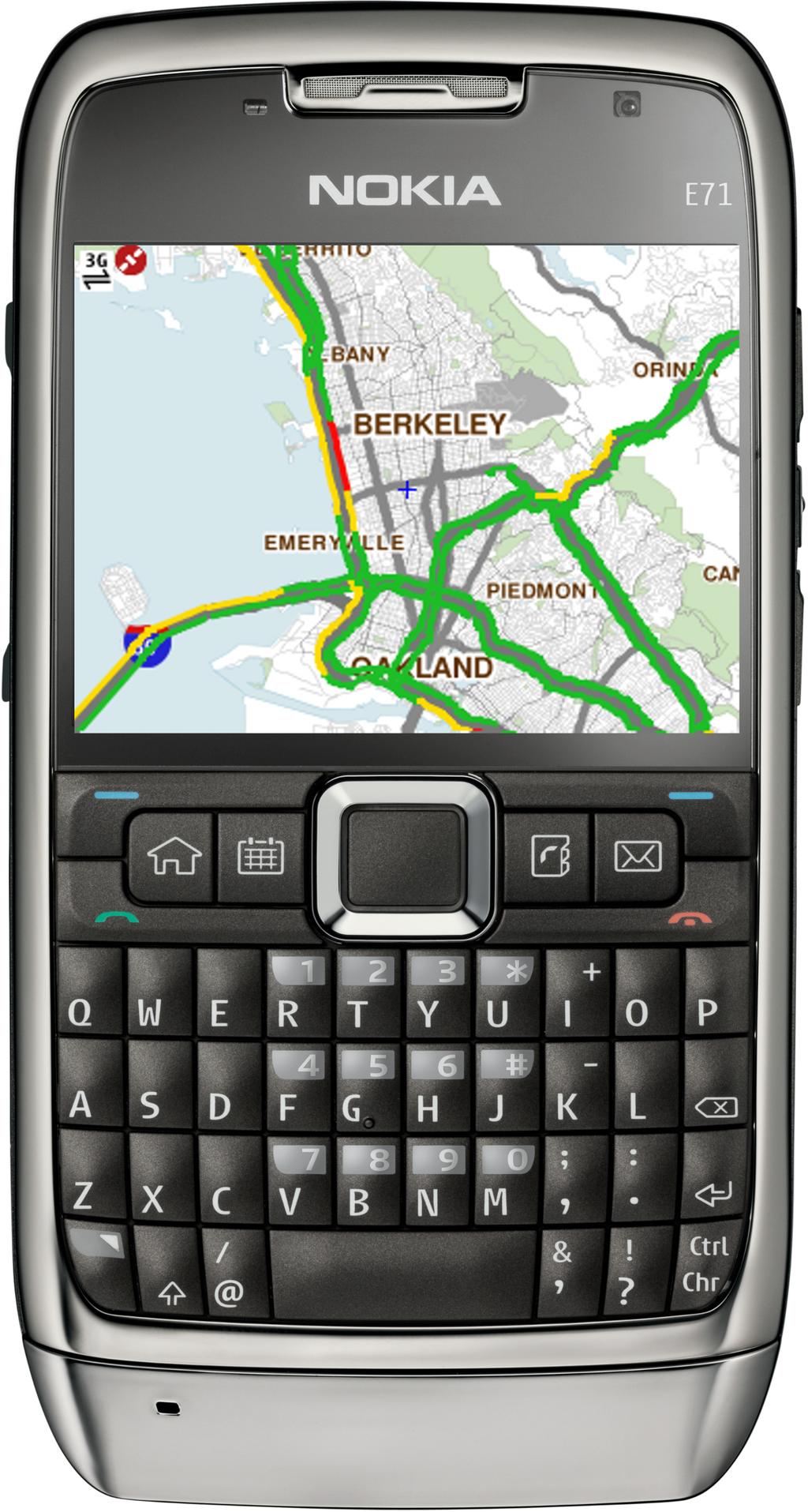 (a) Traffic client (b) Web interface Figure 1: Mobile Millennium traffic information services. (a) The Mobile Millennium traffic client.