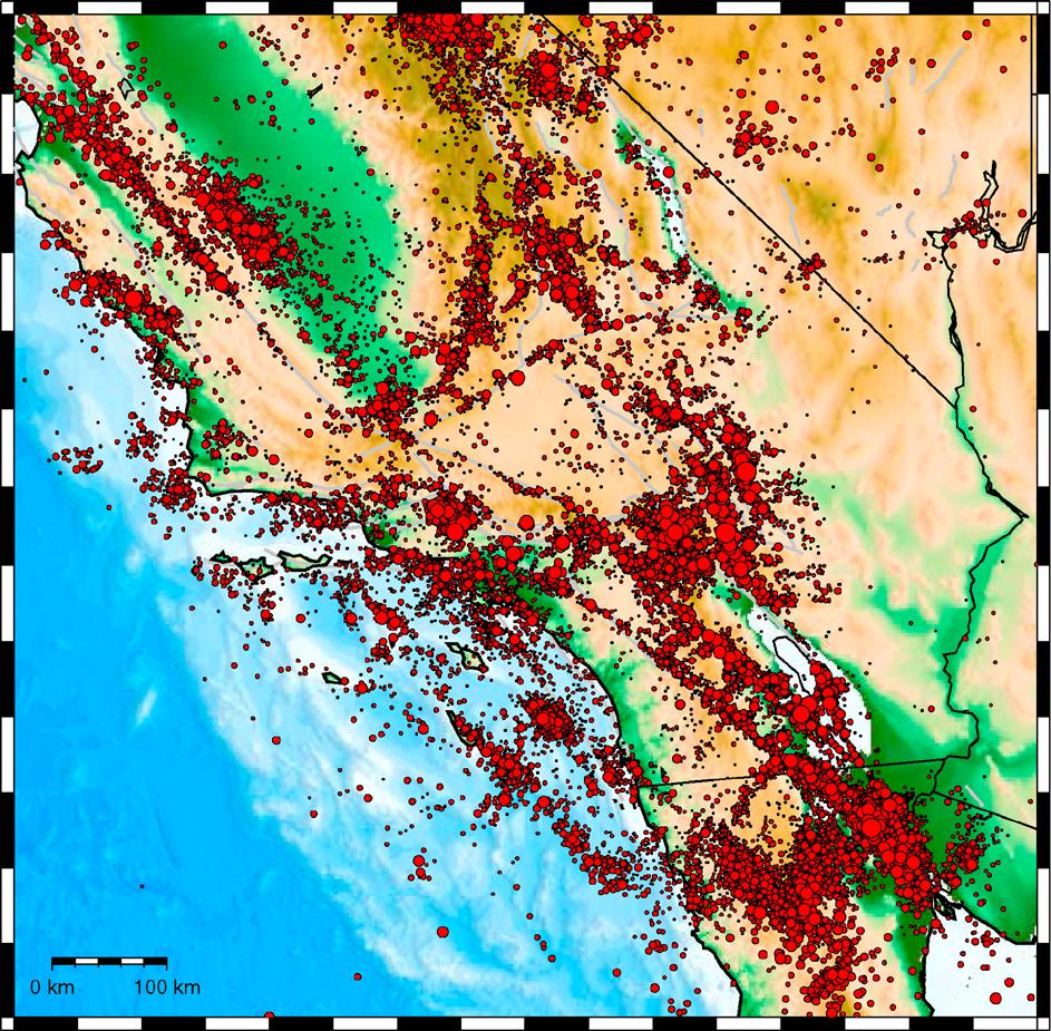 ZALIAPIN AND BEN-ZION: IDENTIFICATION OF EARTHQUAKE CLUSTERS 36 36 34 32-122 -120-118 -116-114 Figure 1. Map of earthquake epicenters, m 2, from the relocated catalog of Hauksson et al. [2012].