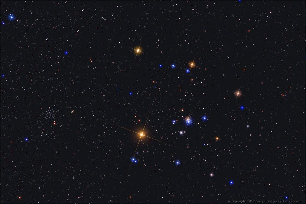 Hyades The Hyades is the nearest open star cluster to the Solar System at about 150 lightyears away and thus, one of the best-studied of all star clusters.
