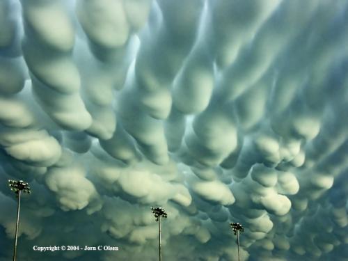 Mammatus Clouds Called such because they are bag-like sacs that