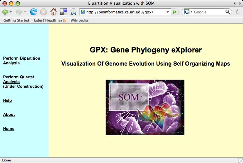 GPX Genome Phylogeny explorer Highly interactive tool Web 2.