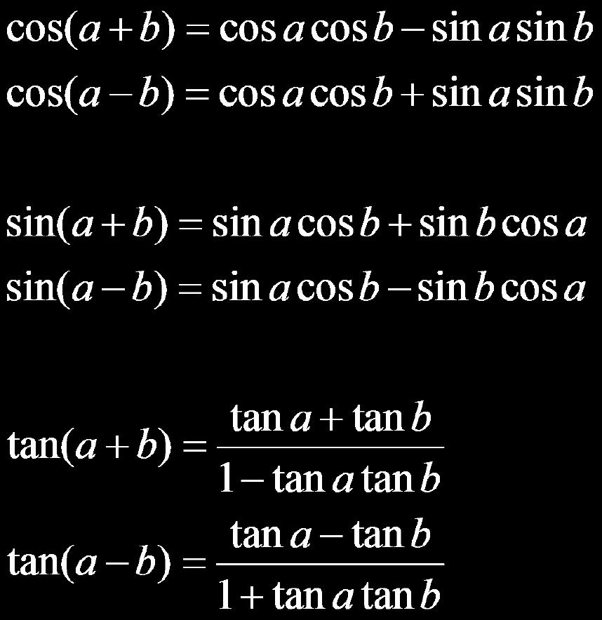 Angle Sum/Difference Sum/