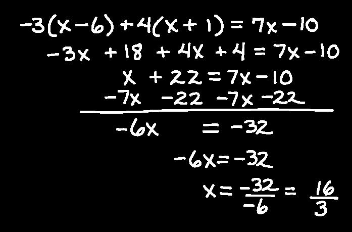 Solving Equations Examples: Practice: Solve the