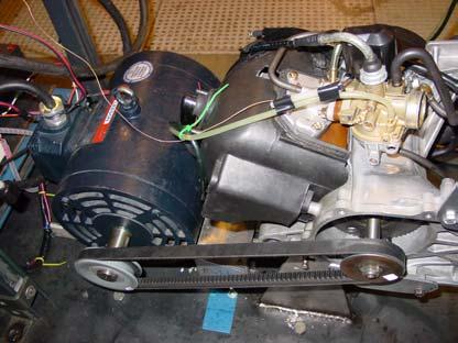 4.2 Experimental Equipments A. Electric Motor As displayed in Figure 4.1, an electric motor served as a load to the engine.