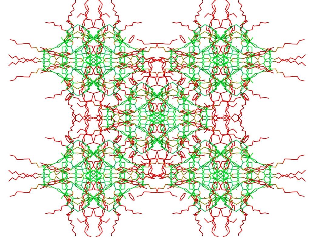 a b c Supplementary Figure S2 a, wireframe view of the crystal structure of compound 12. b, schematic view of the position of the pyridinium cations.