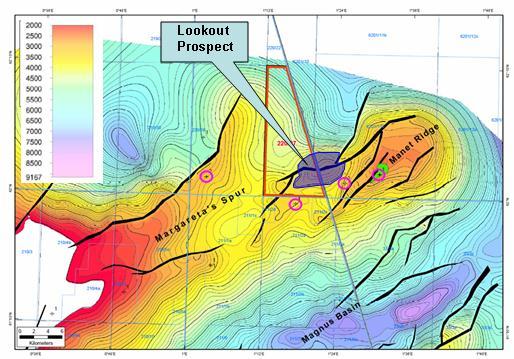 The Location of key wells is shown on the Regional BCU Map: Figure 4 BCU Map CI 100M Dry hole 211/2-1 was drilled by BP in 1978, and tested a structure on the Manet Ridge.