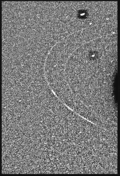 Neptune s rings In this Voyager wide-angle image taken on Aug. 23 1989, the two main rings of Neptune can be clearly seen.