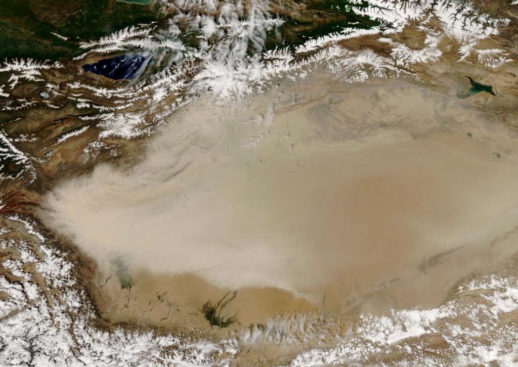 There can be both glacial and non-glacial dust: Taklimakan Desert, China Silt particle 1 production by glaciers Loess