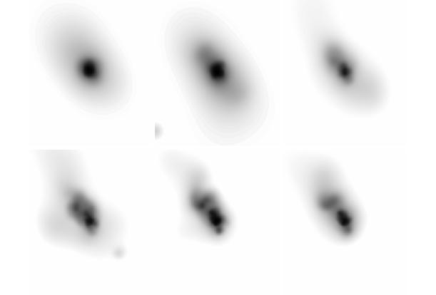 P. M. Ogle et al.: Testing Seyfert unification in NGC 1068 855 Fig. 3. Six broad-band images filtered from the HETGS zeroth order image and adaptively smoothed. First row: 6 8, 3 6, 1.3 3 kev.