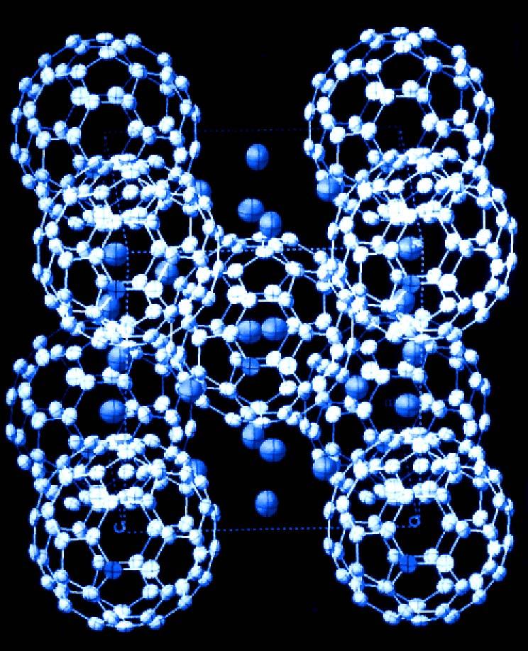 The Bucky balls Buckminsterfullerene contains 60 carbon atoms at the apices of a triacontaduohedron 7.