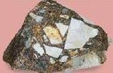 2.2 True-False 1) This photo shows a conglomerate. Answer: FALSE Diff: 2 Bloom's Taxonomy: Application 2) All varieties of limestone are dominated by the mineral calcite.