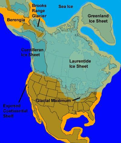 North American Pleistocene Ice Cap Ice Cap Maximum: 20,000 ya Ice Cap Retreat: 6,000 YA Last 6,000 years: Sea