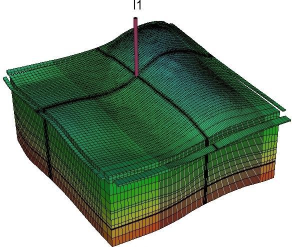 stop Field site application Simulation grid (4 times exaggerated)