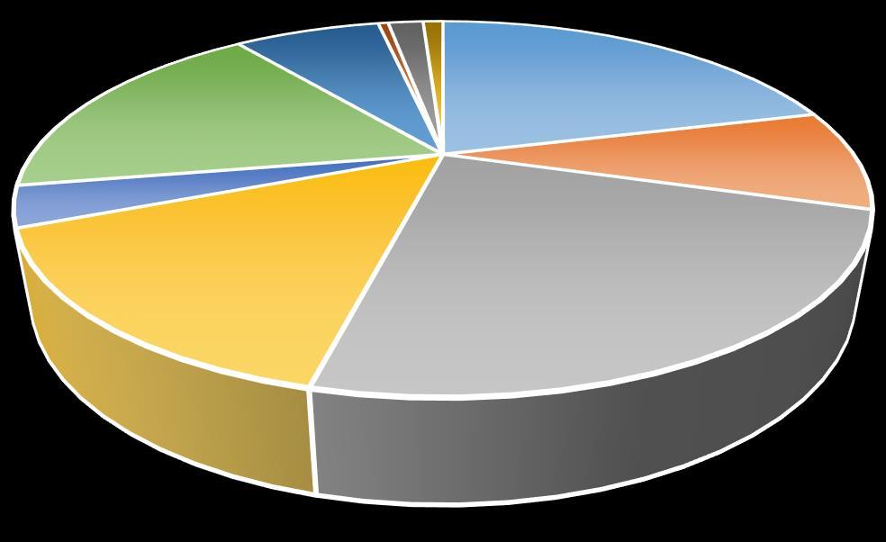 B 17% VP VB VE 1% 2% 1% E 7% C 21% CP 9% C CP CB CE P 3% CE 15% CB 24% P B E VP VB VE Figure 5: Pie chart showing form names from the study area Legend: C= Compact, CP =Compact Platy, CB = Compact