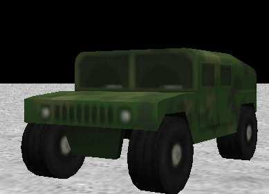 Adding objects to your world The humvee takes up most of