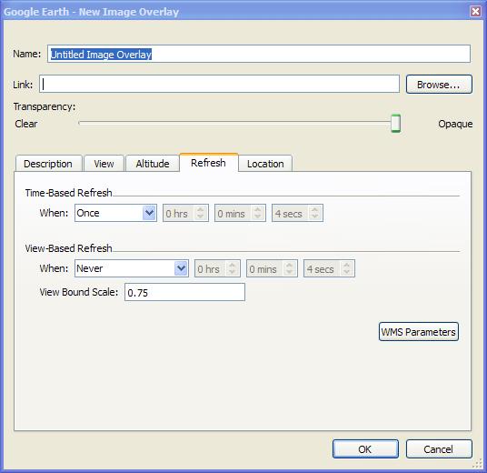 5.) Click the button (Web Mapping Service Parameters (WMS).