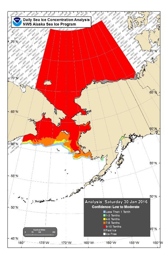 NWS Alaska Region Ice Services Products and Services Sea ice analysis and forecast focused on the EEZ NWS Weather Ready Nation o Fully integrate sea ice into coastal and