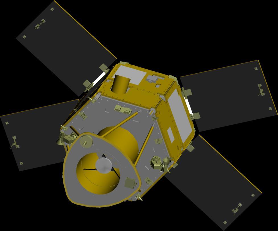 DEIMOS-2 EO System HiRAIS Payload Pan/Multispectral high-res camera 40 cm Korsch 4-mirror telescope (5.75 m focal length, 1.2º FoV) GSD @ Nadir: 1.0m Pan, 4.