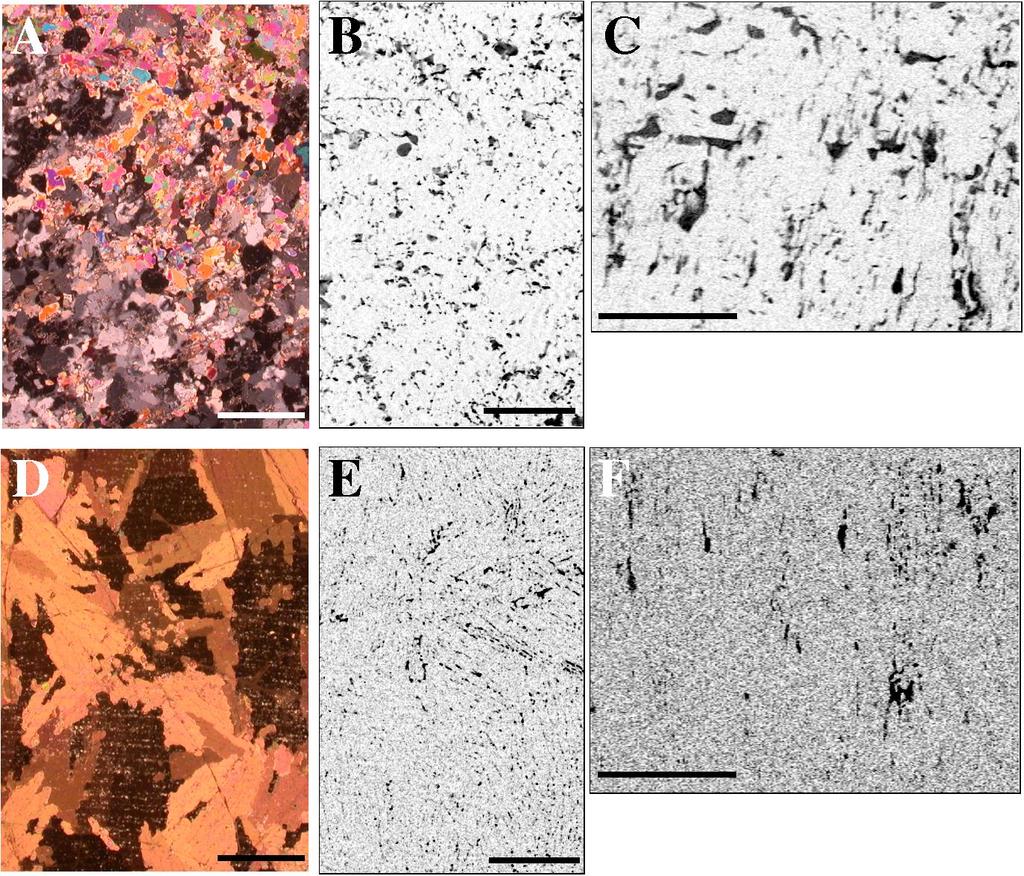 Grain and pore microstructure: Overview Granular ice, 25 cm depth A: hor, crossed pol; B, C hor & vert MRI ( 3