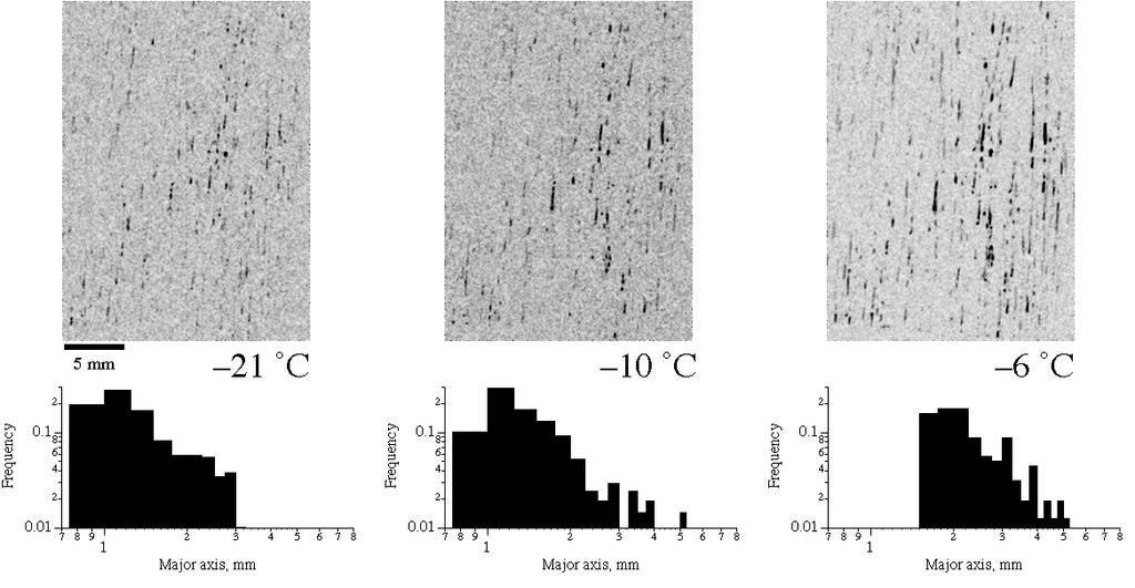 Changes in pore microstructure upon warming (II) Pore