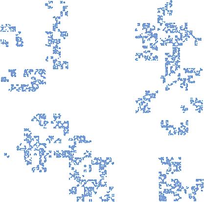 Mandelbrot percolation on a square If p > 1/M 2 then E p with positive