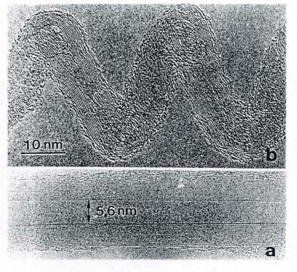 Fig. 4 HRTEM images of carbon nanotubes a.
