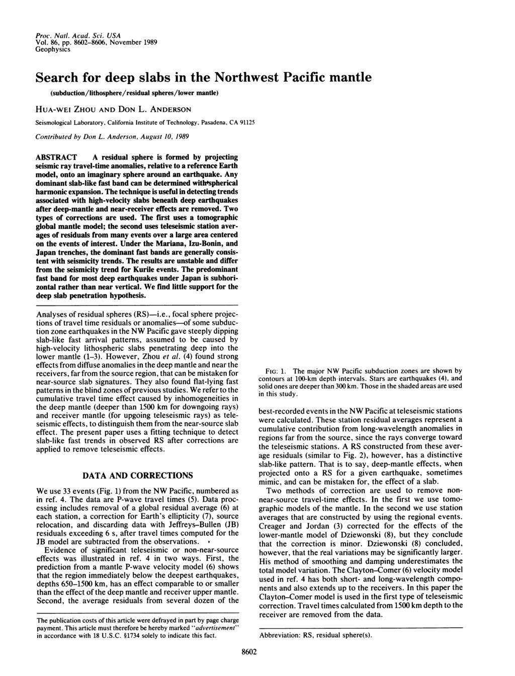 Proc. Nati. Acad. Sci. USA Vol. 86, pp.