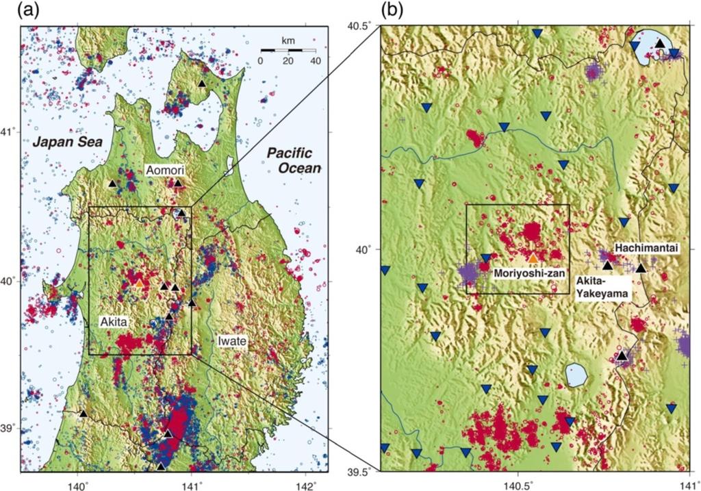 Kosuga Earth, Planets and Space 2014, 66:77 Page 2 of 16 Kosuga et al. 2012), and by weakening of inland faults due to the associated increase in pore fluid pressure (Okada et al.