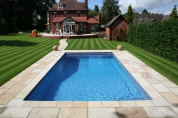 Ex. 3 A rectangular pool measuring 10 m x 5 m is to have a deck of uniform width built around it.