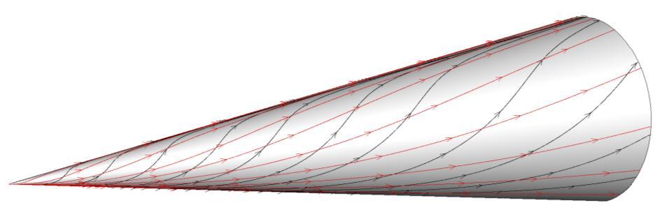 002 (51 m) nose radius Surface and BL Edge Streamlines Grid