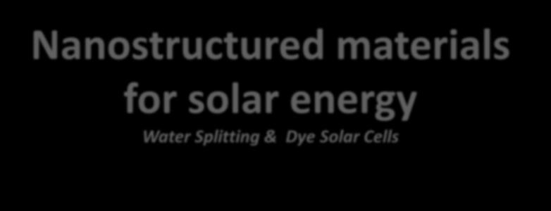 Dye Solar Cells Journée