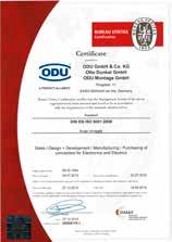 ODU has been successfully certified to DIN EN