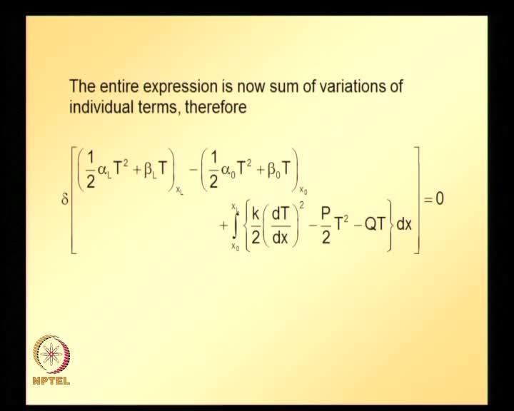(Refer Slide Time: 12:02) Now, substituting all these back into the equation, we can pull variational