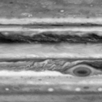 Cyclones and anticyclones on Jupiter (continued) Movie from Cassini of cloud-deck flows and rotation,