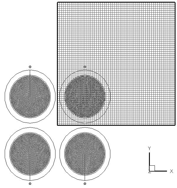 Uniform cell spacing of 2 10 4 m was used in all cases. Figure set 8 shows the x y plane of the simulation domain for the studied cases. In all cases, only the minimum domain was simulated.