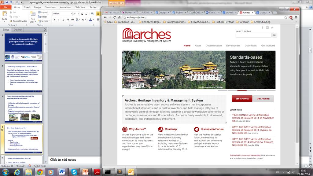 Arches: A platform for diverse data management and visualization Database platform based on CIDOC-CRM ontologies Data