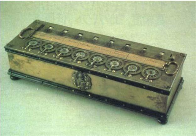 Blaise Pascal (1623-1662) built a mechanical calculator in 1642 It has the capacity for eight digits, but has trouble carrying